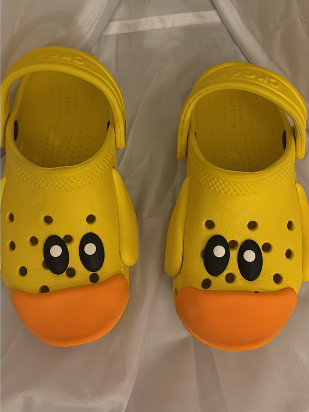 Yellow Kids Duck Clogs - Fun Waterproof Slip-On